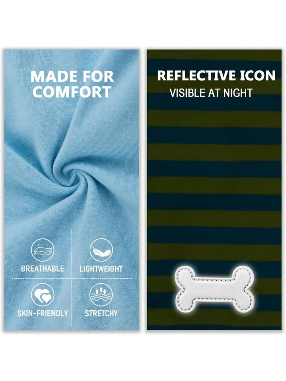Soft Striped Dog Shirts - Lightweight Sleeveless Tank Tops for Small Pets, Blue